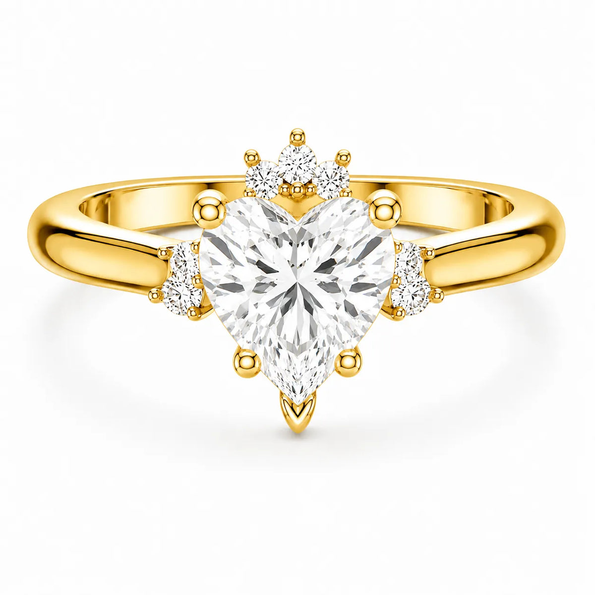Luxury Cut Diamond Ring with Diamond Halo Accents