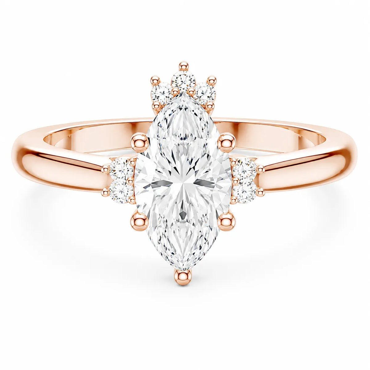 Luxury Cut Diamond Ring with Diamond Halo Accents