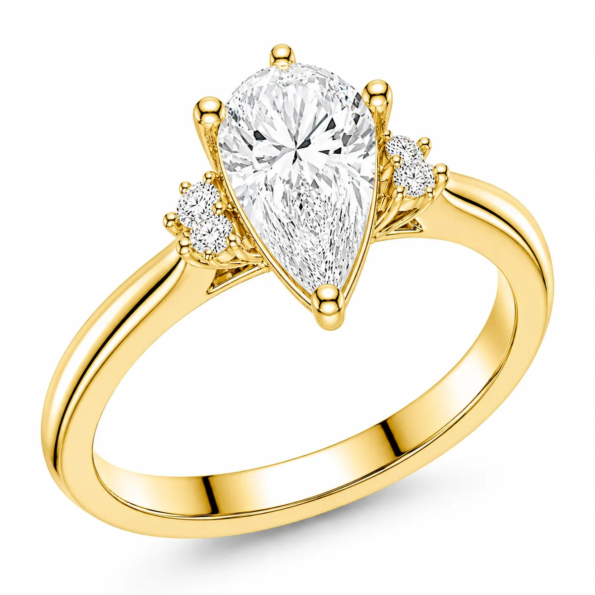 Luxury Cut Diamond Ring with Diamond Halo Accents