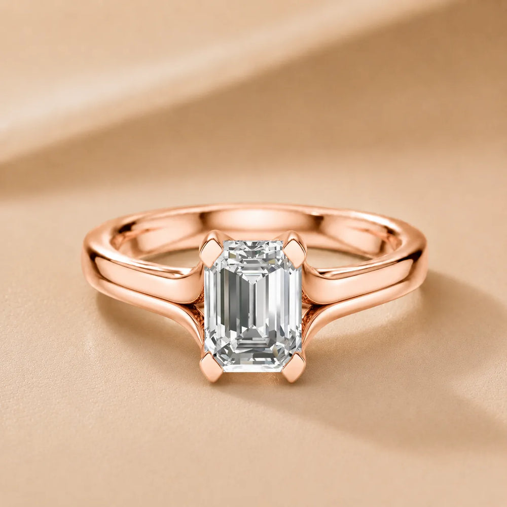 Elegant Solitaire Ring Set with Matching