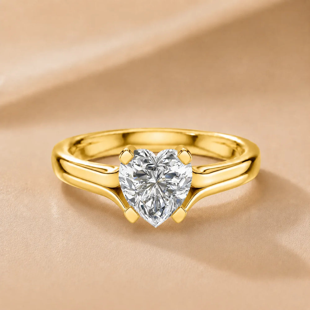 Elegant Solitaire Ring Set with Matching