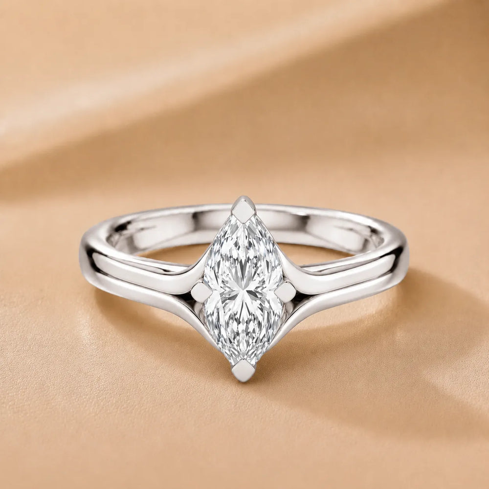 Elegant Solitaire Ring Set with Matching