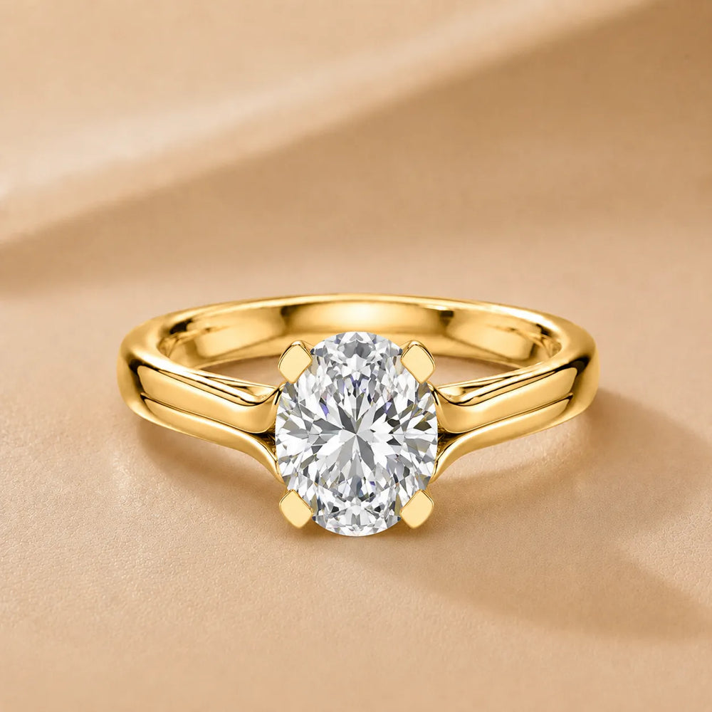 Elegant Solitaire Ring Set with Matching