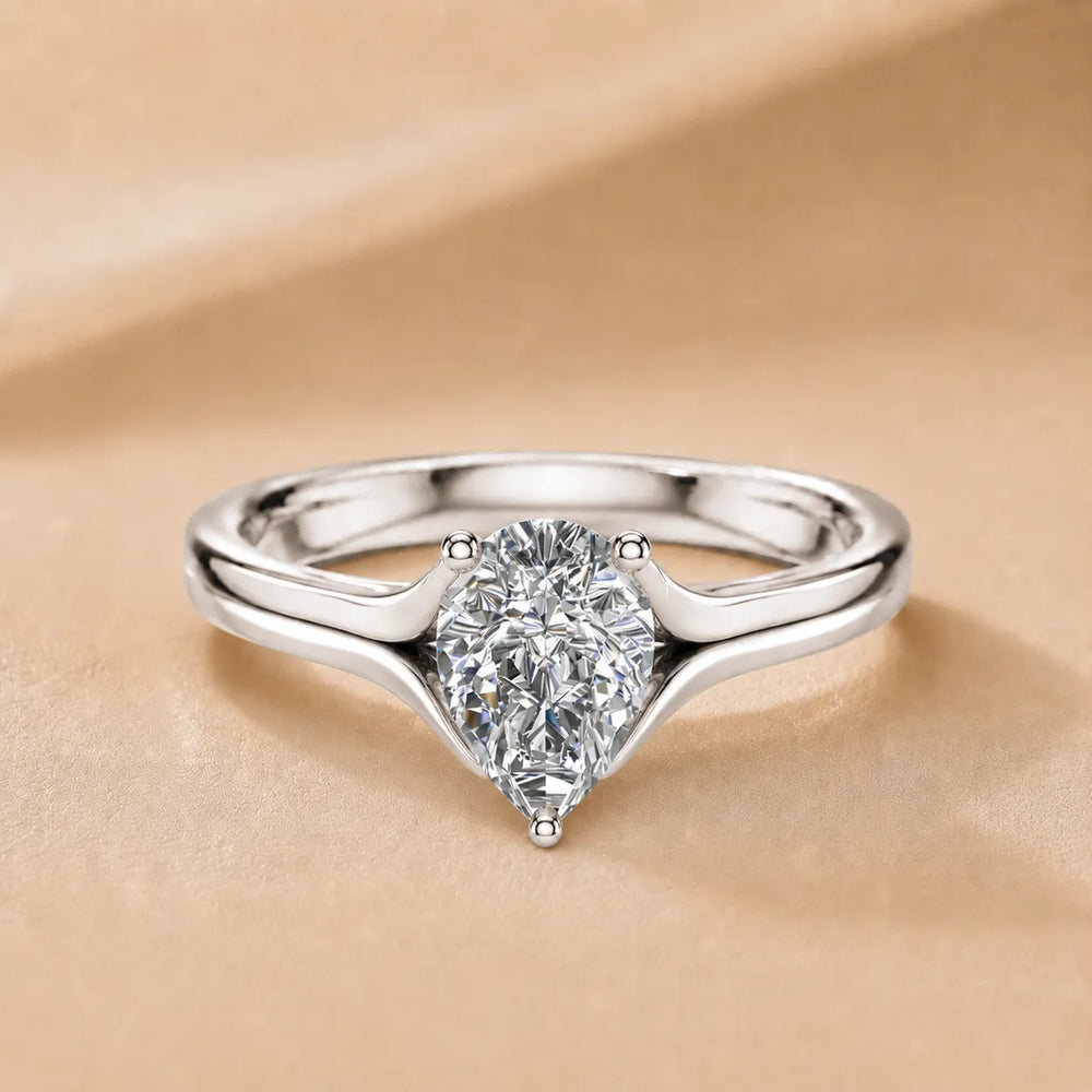 Elegant Solitaire Ring Set with Matching