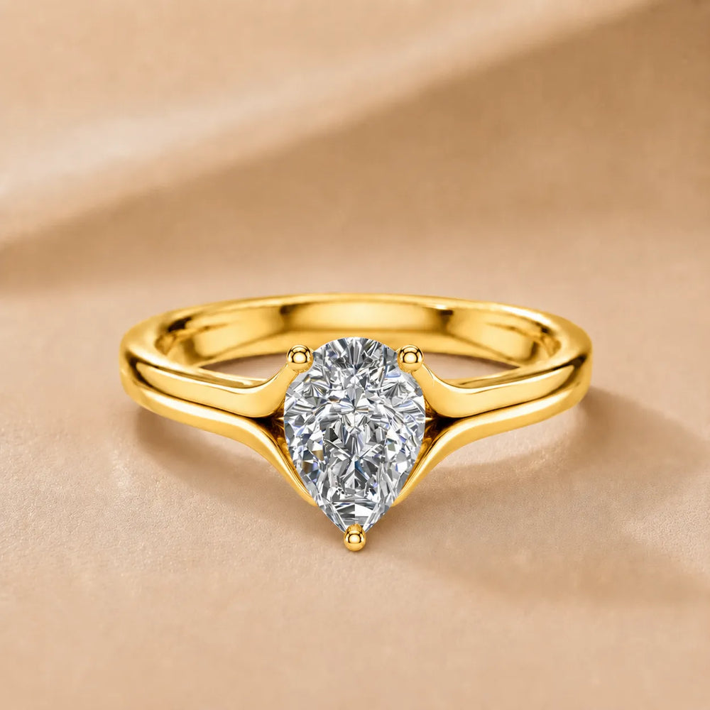 Elegant Solitaire Ring Set with Matching