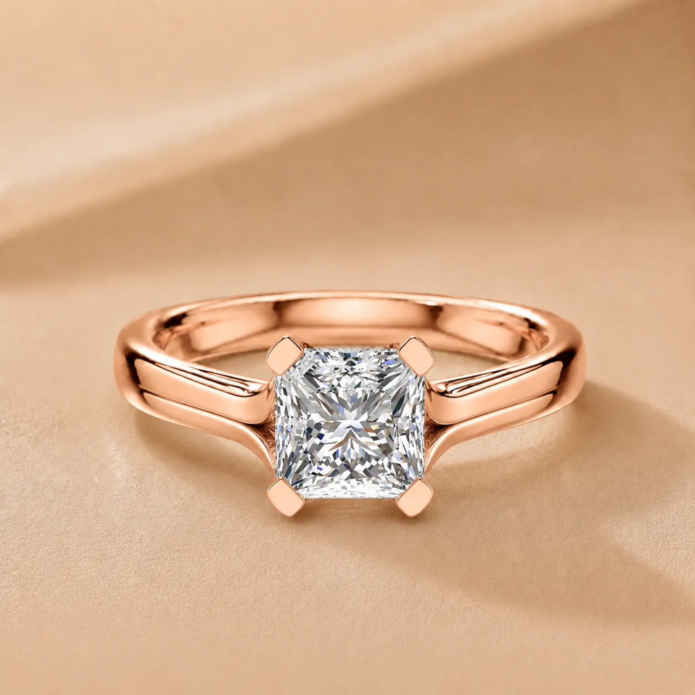 Elegant Solitaire Ring Set with Matching