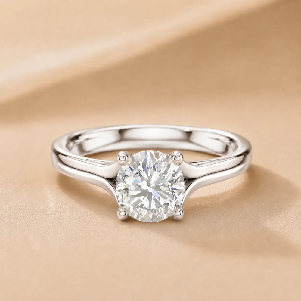 Elegant Solitaire Ring Set with Matching