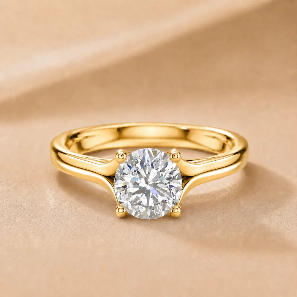 Elegant Solitaire Ring Set with Matching