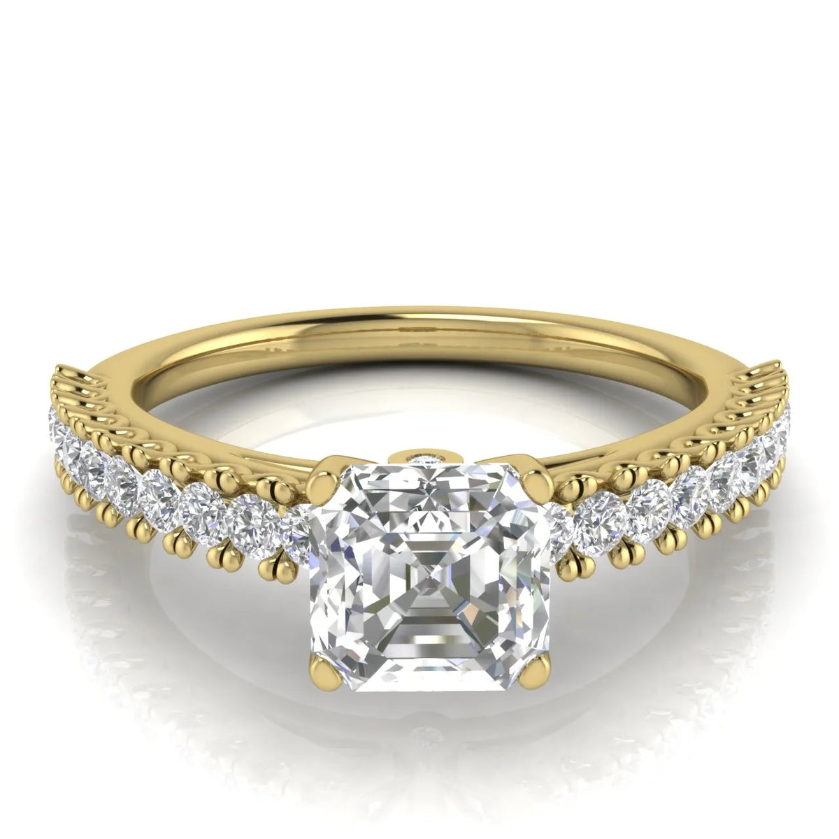 Milgrain Accent Engagement Ring