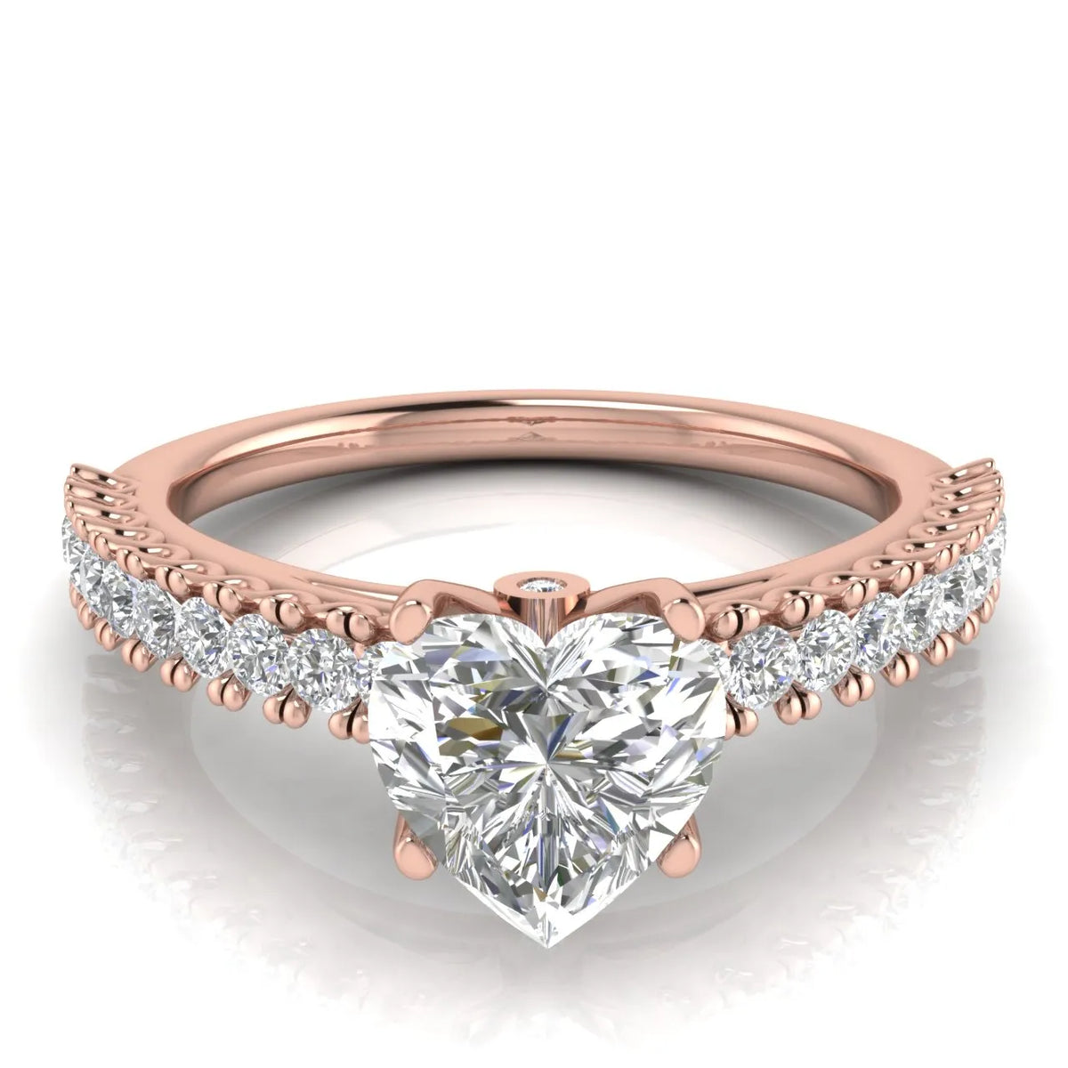 Milgrain Accent Engagement Ring