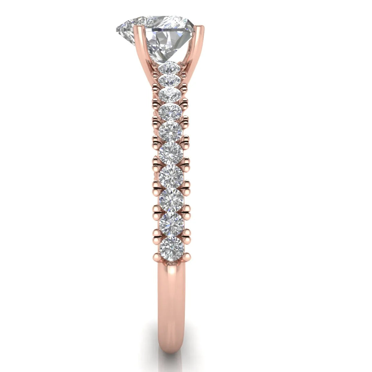 Milgrain Accent Engagement Ring