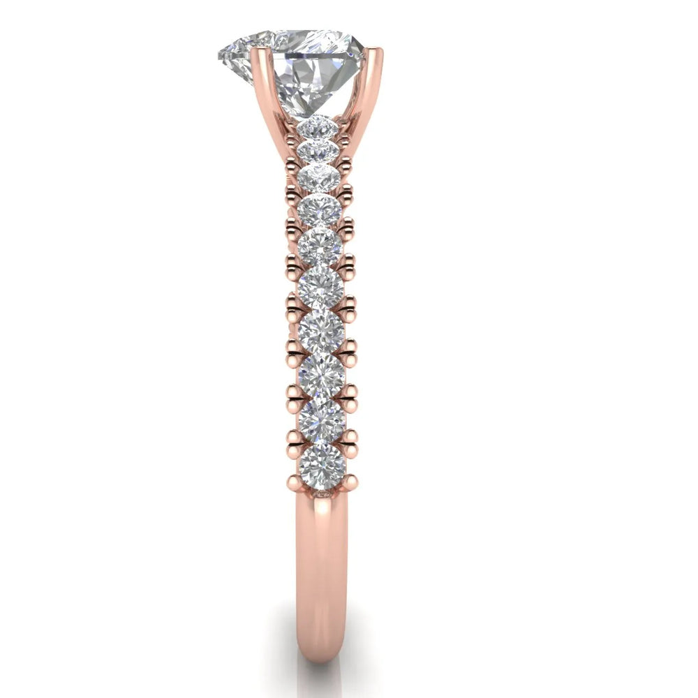 Milgrain Accent Engagement Ring