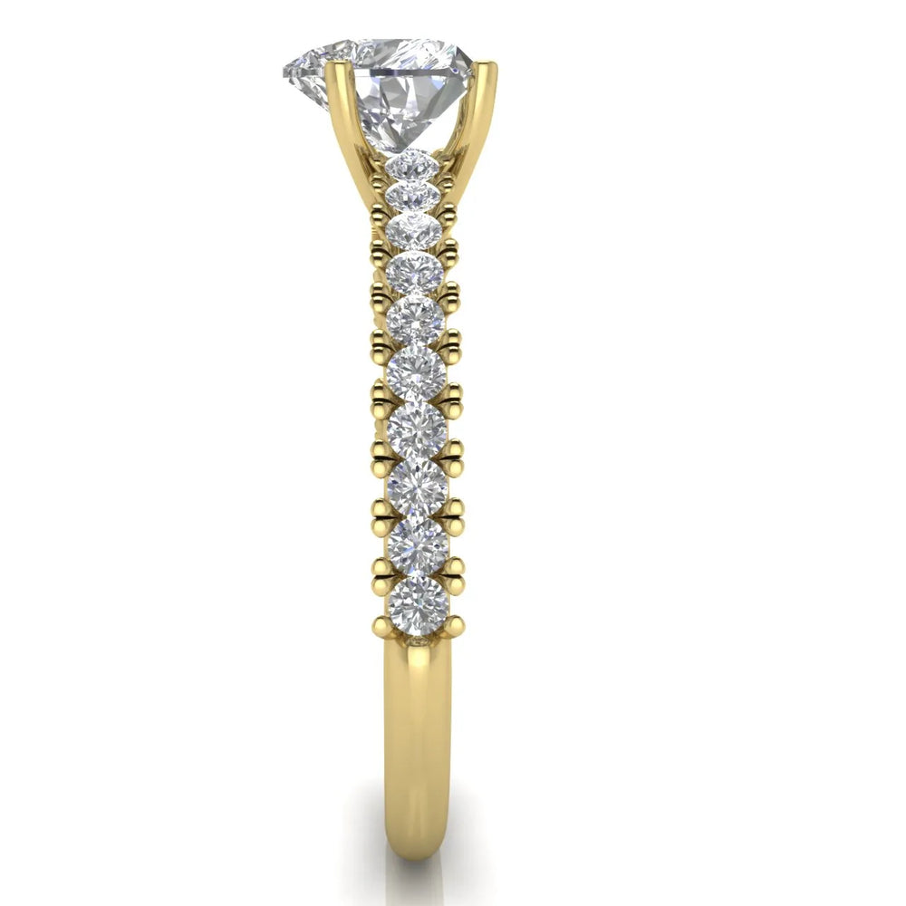 Milgrain Accent Engagement Ring