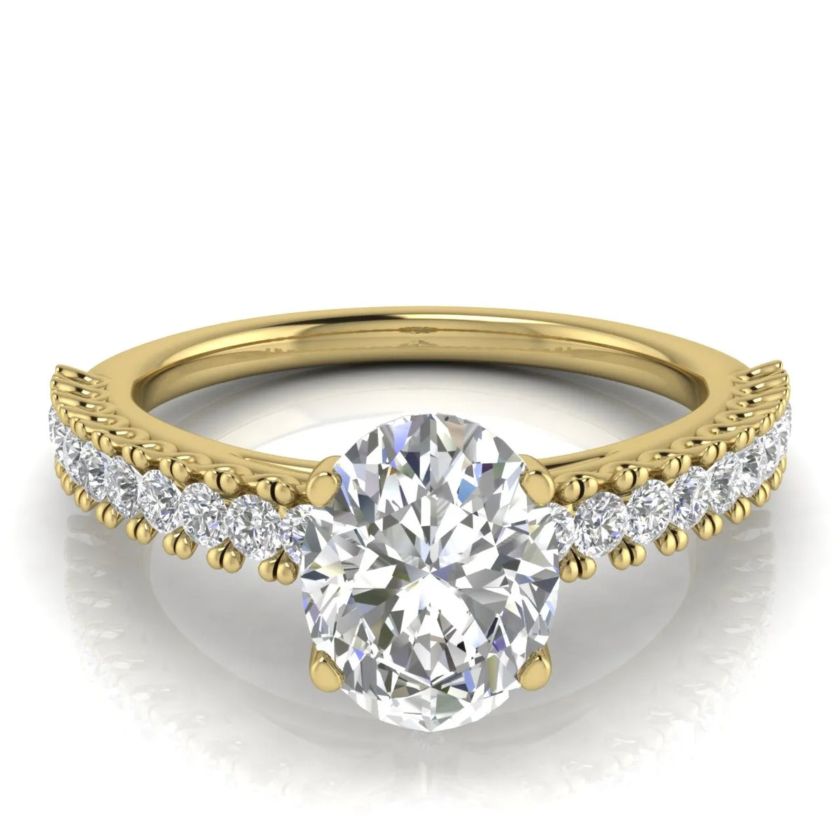 Milgrain Accent Engagement Ring