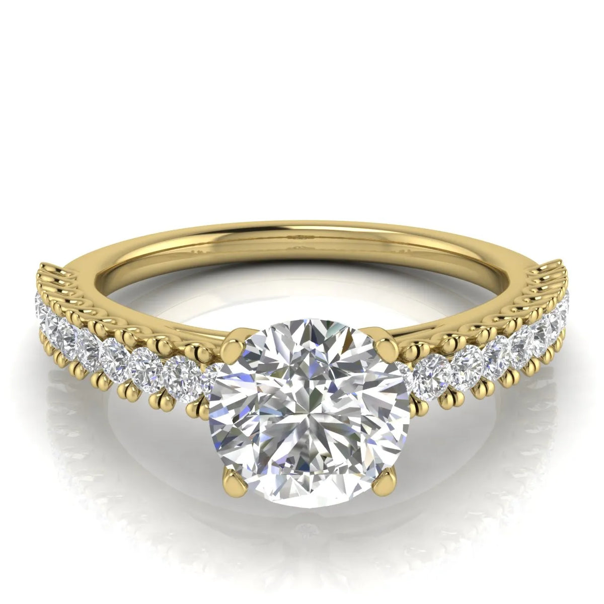 Milgrain Accent Engagement Ring