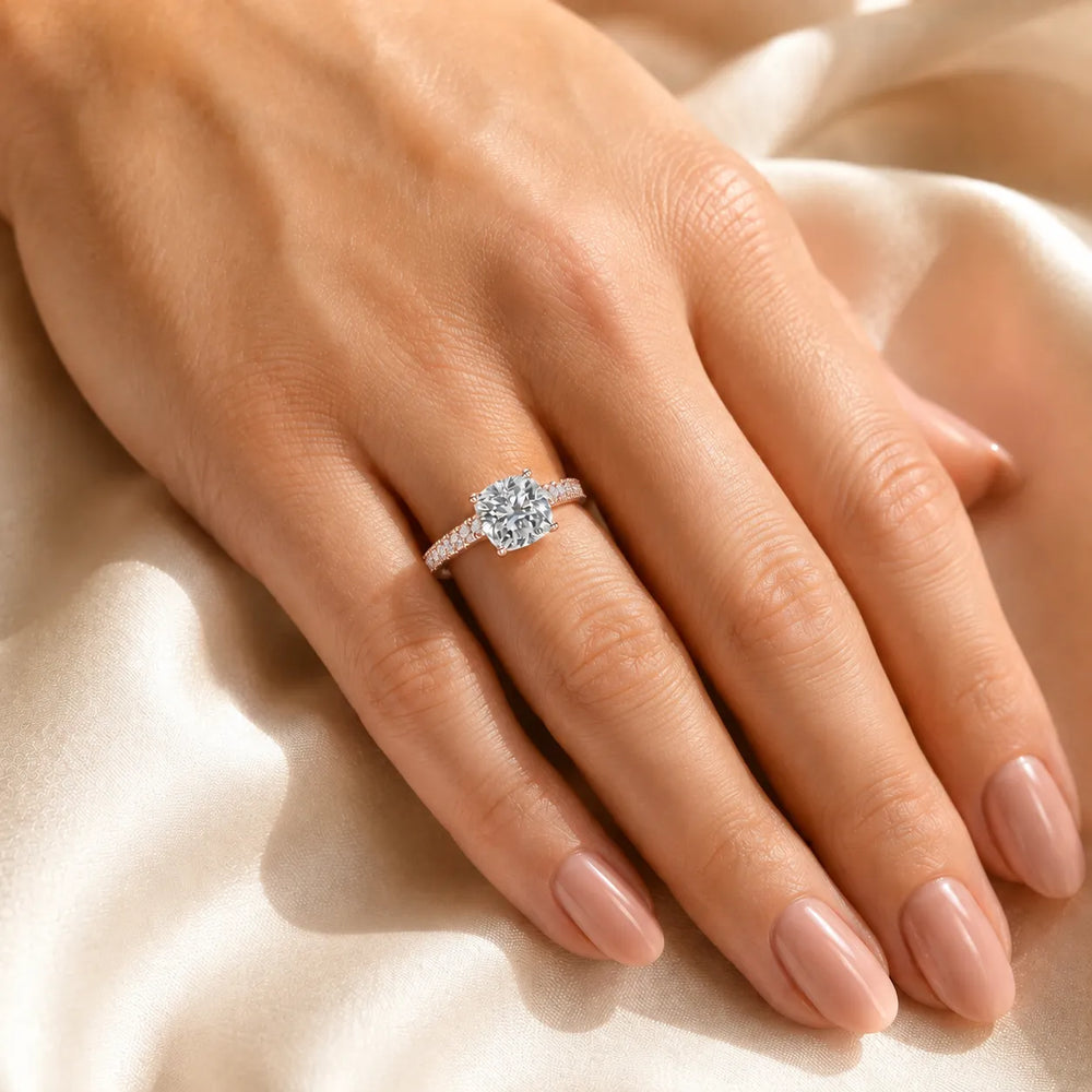 Milgrain Accent Engagement Ring