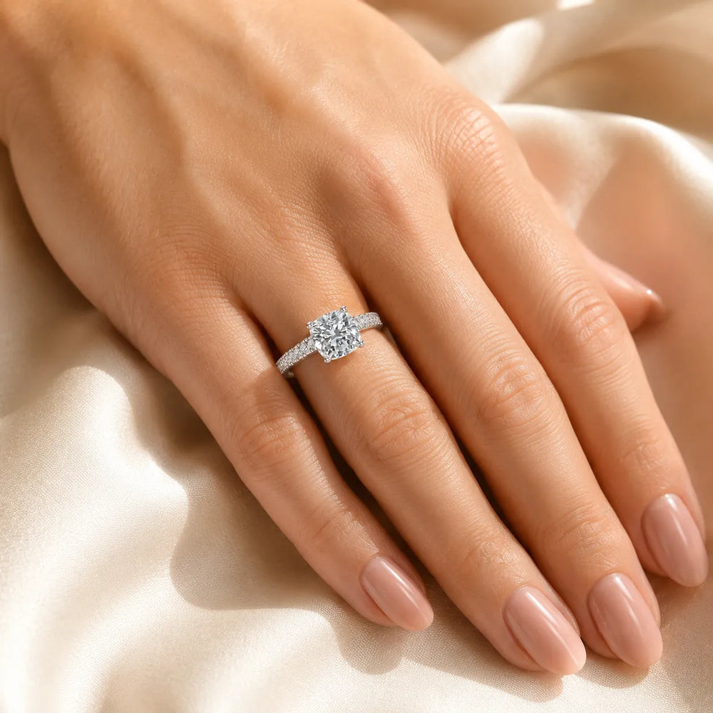 Milgrain Accent Engagement Ring