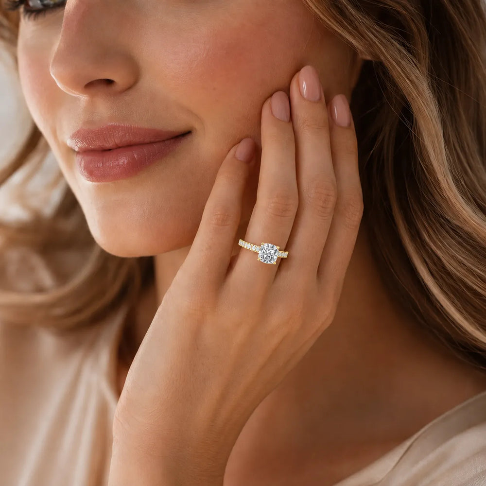 Milgrain Accent Engagement Ring
