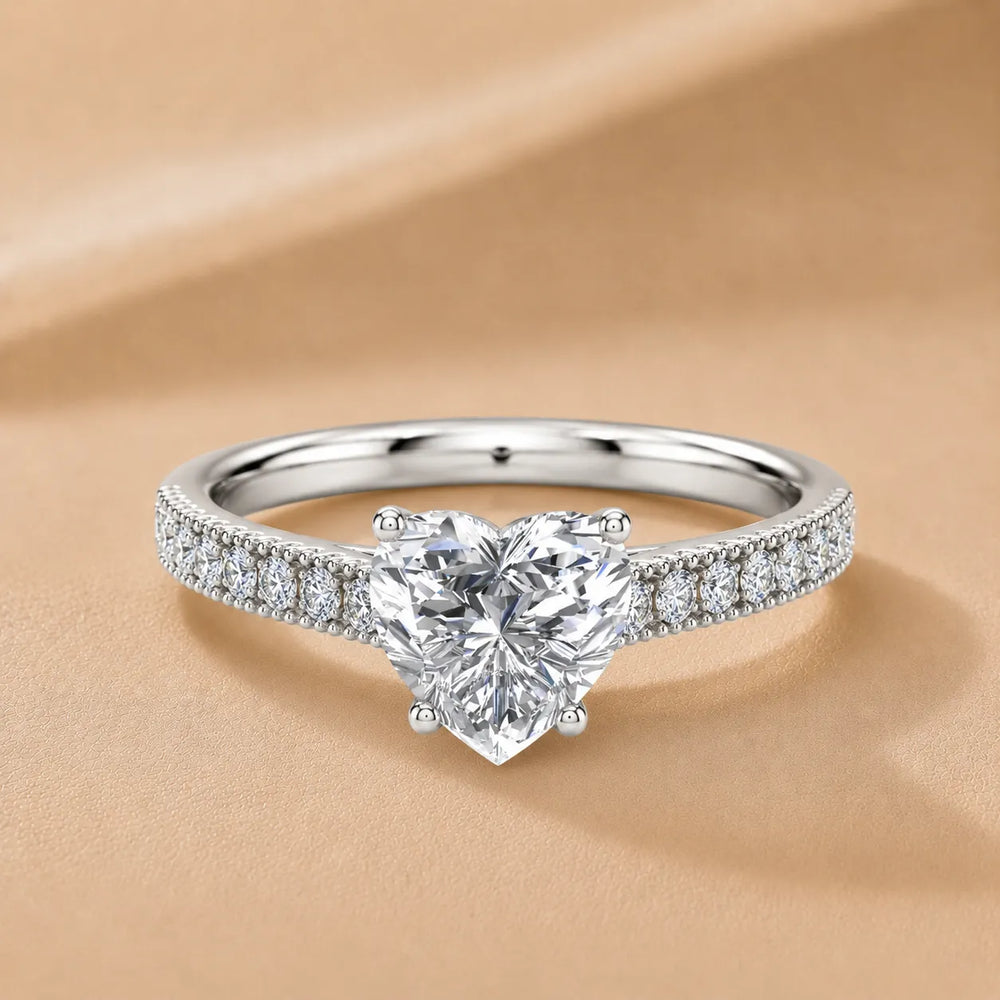 Milgrain Accent Engagement Ring