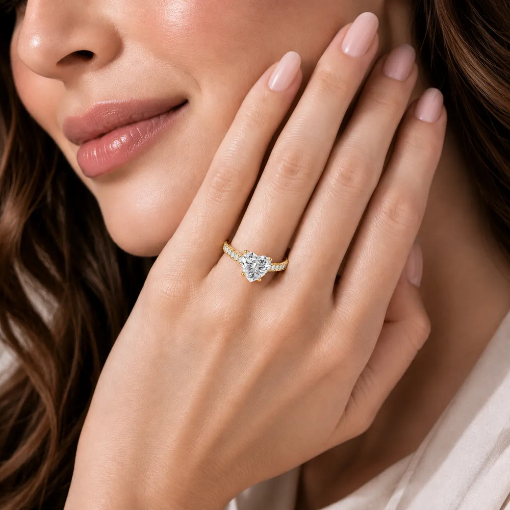 Milgrain Accent Engagement Ring
