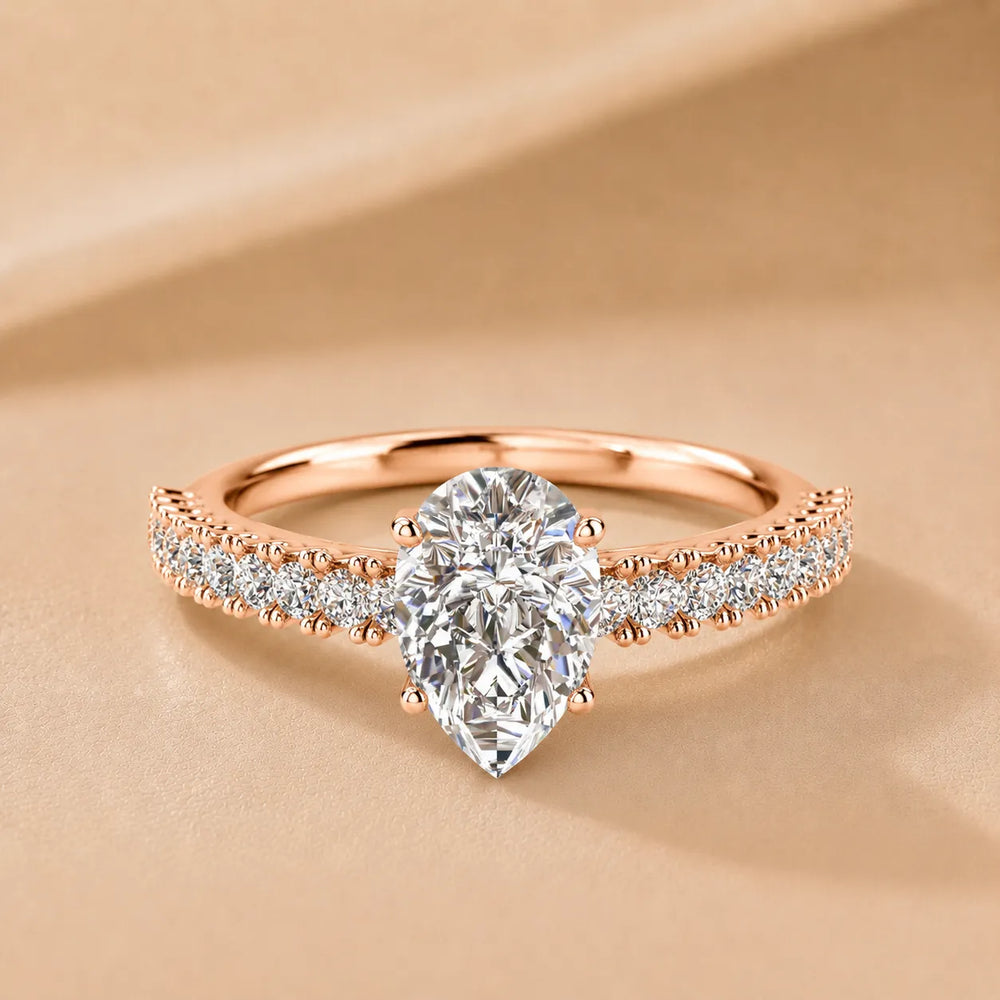 Milgrain Accent Engagement Ring