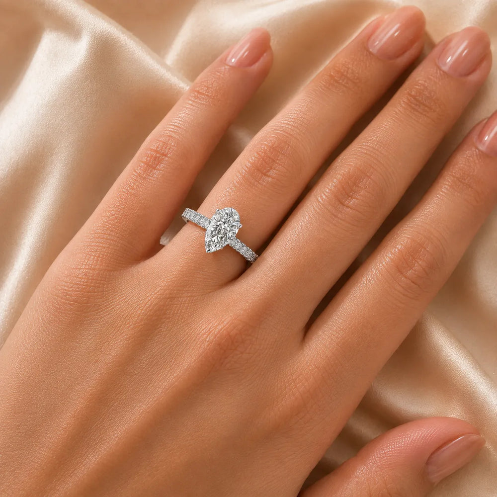 Milgrain Accent Engagement Ring