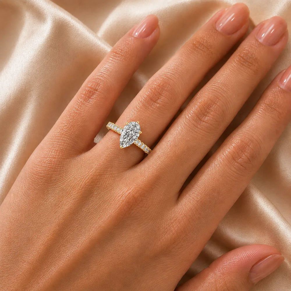 Milgrain Accent Engagement Ring