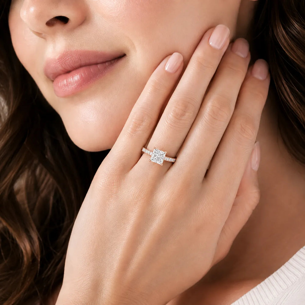 Milgrain Accent Engagement Ring