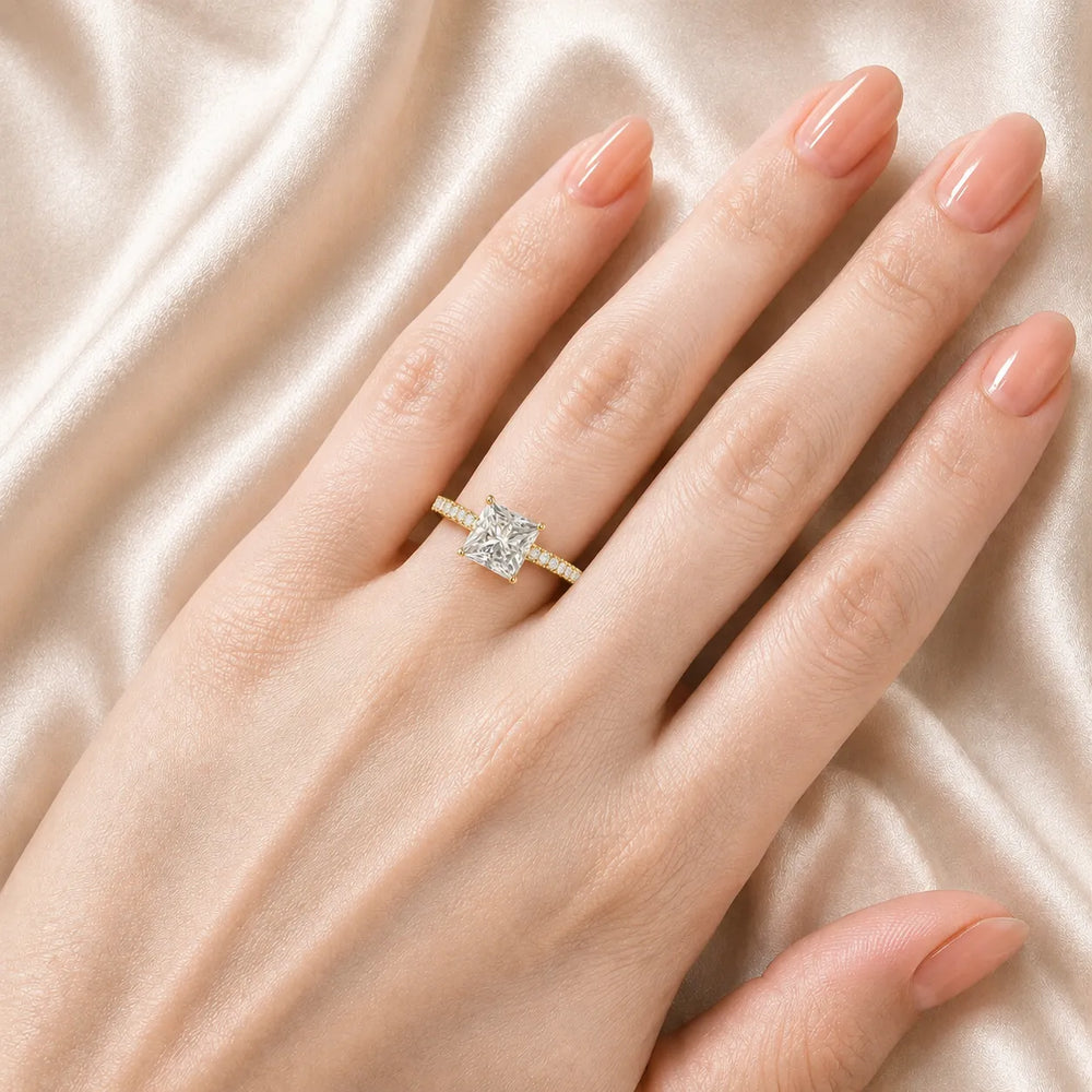 Milgrain Accent Engagement Ring