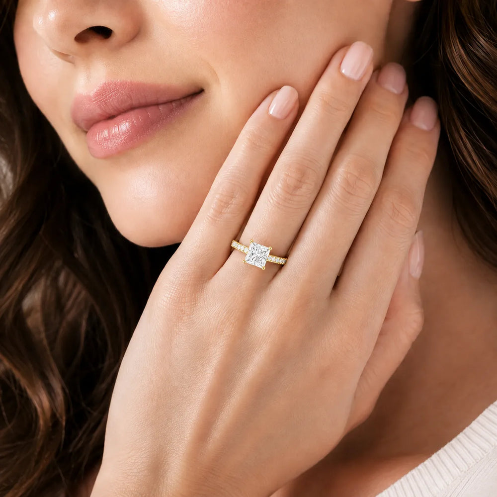 Milgrain Accent Engagement Ring