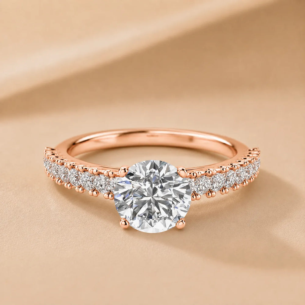 Milgrain Accent Engagement Ring