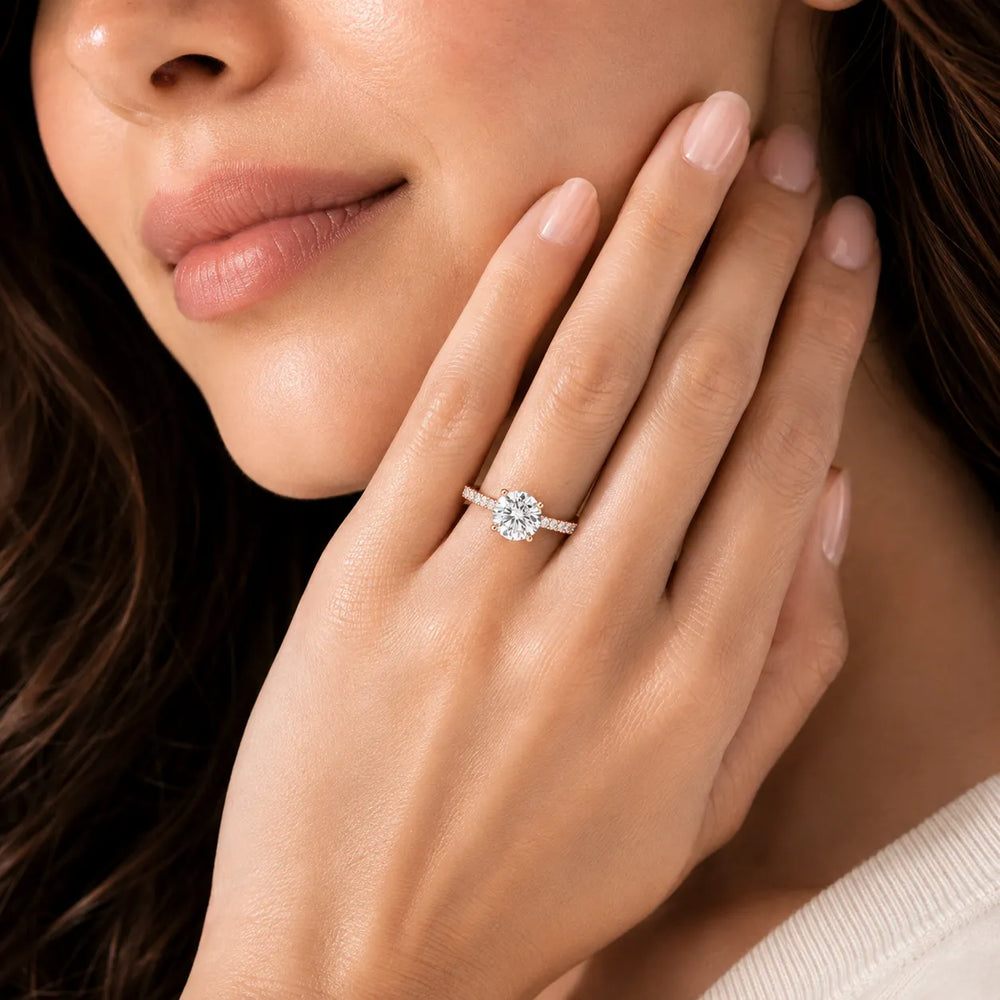Milgrain Accent Engagement Ring