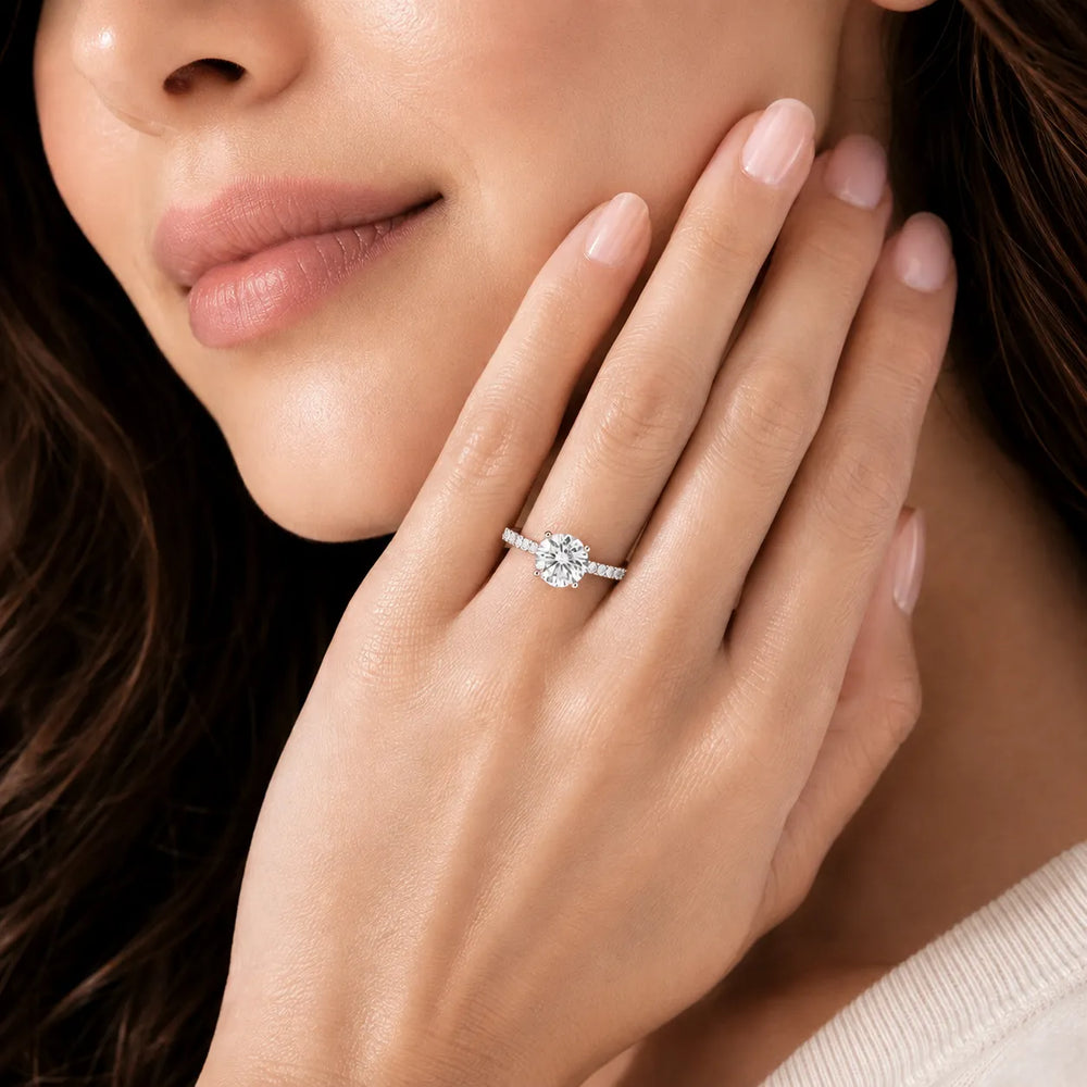 Milgrain Accent Engagement Ring