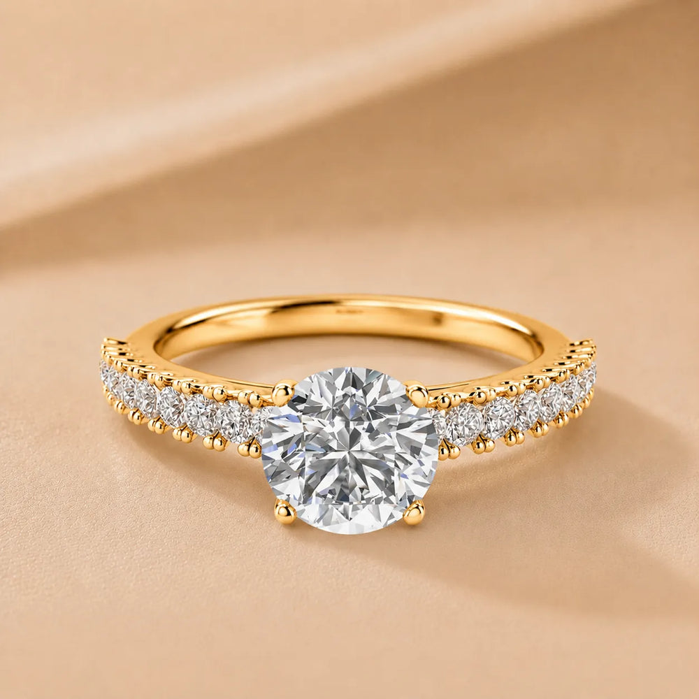 Milgrain Accent Engagement Ring