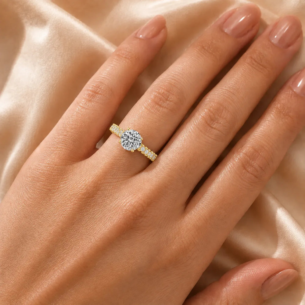 Milgrain Accent Engagement Ring