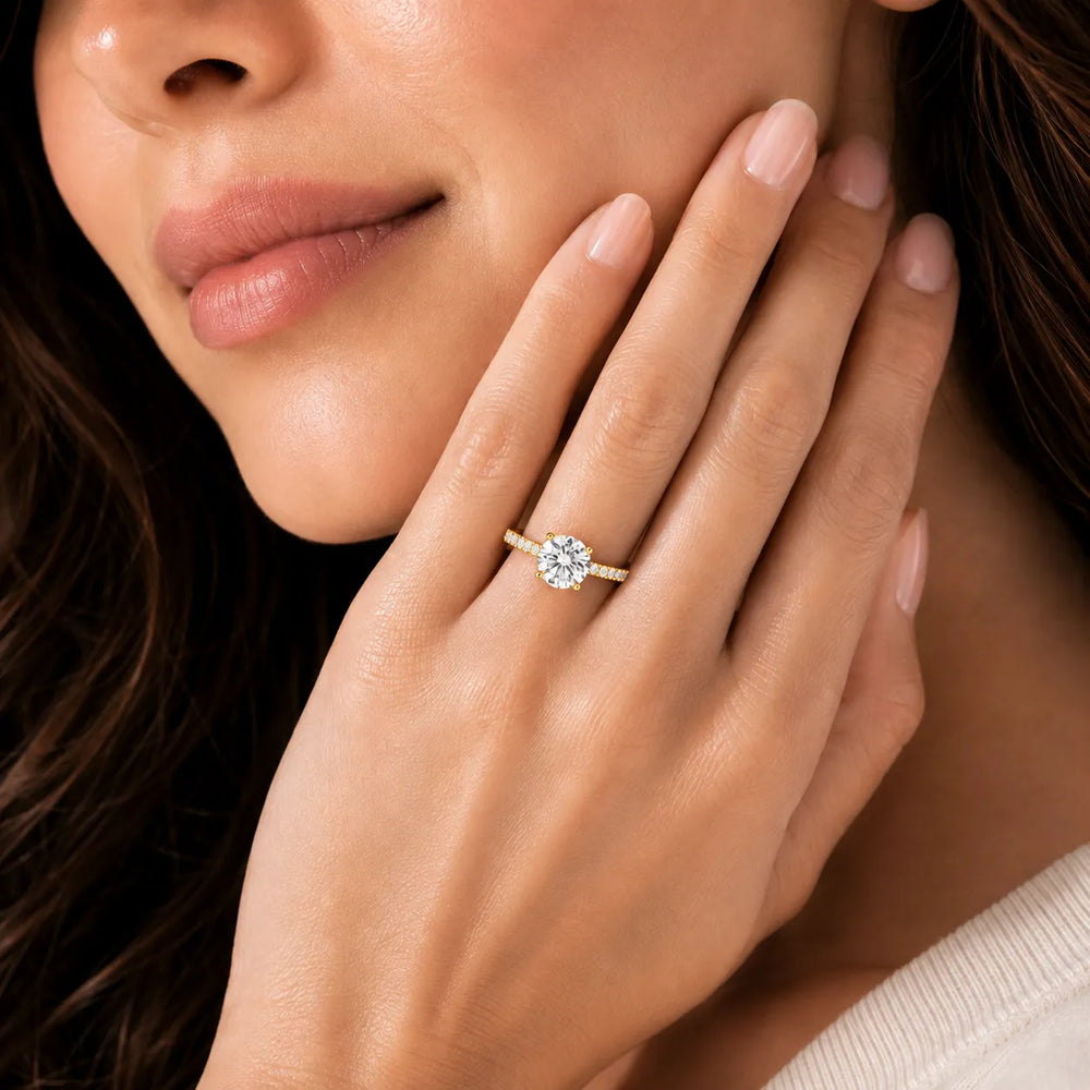 Milgrain Accent Engagement Ring