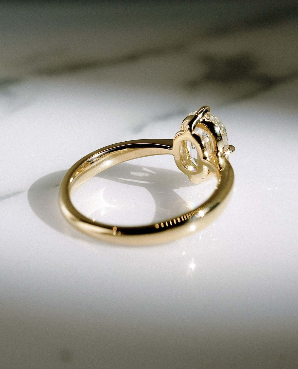 Old mine Cushion Cut Labgrown Engagement Ring