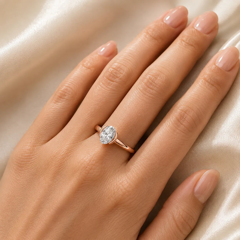 Modern Bezel-Inspired Solitaire Ring