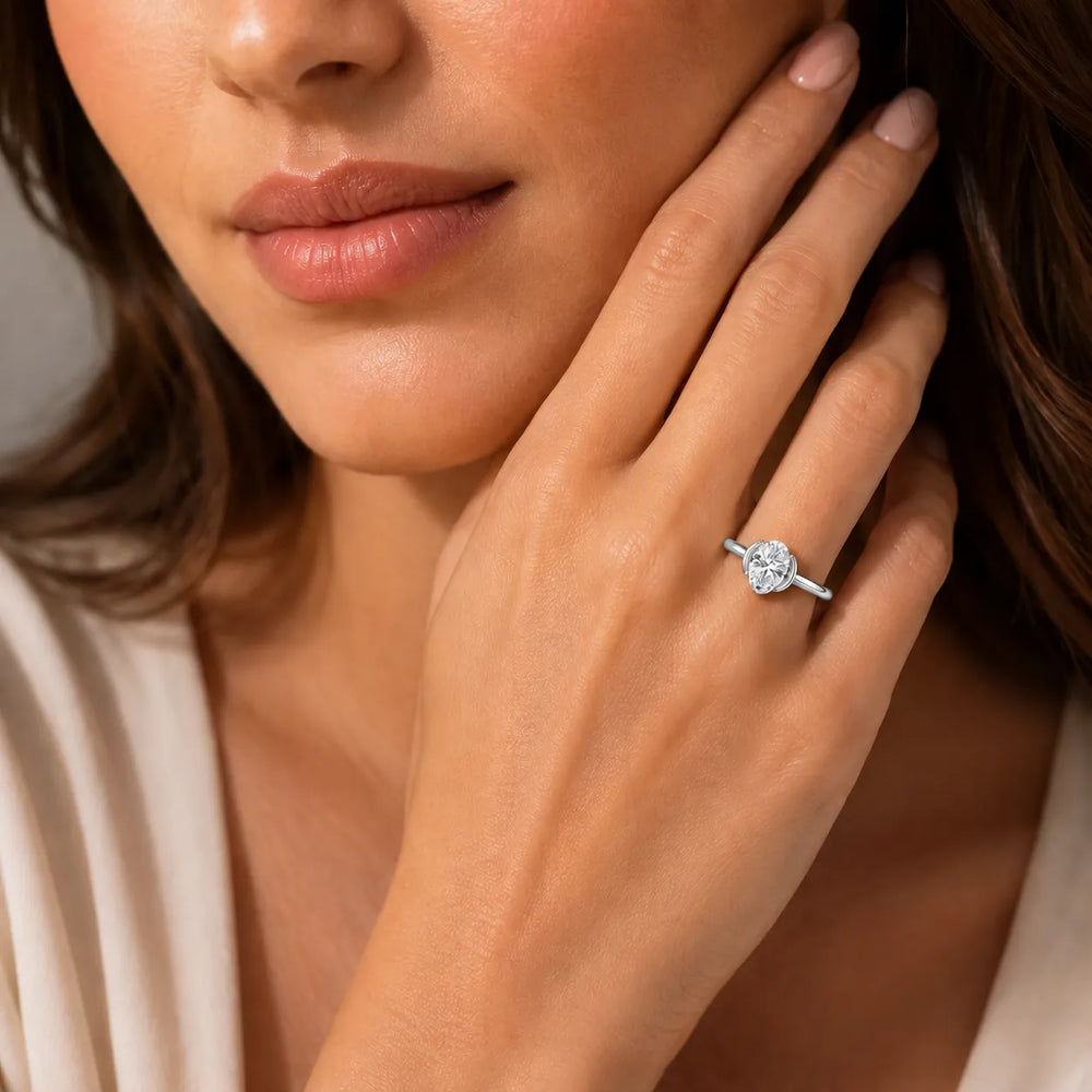 Modern Bezel-Inspired Solitaire Ring