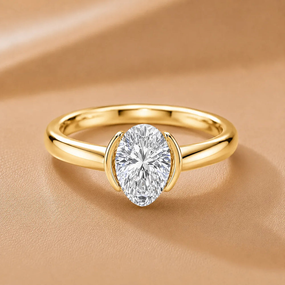 Modern Bezel-Inspired Solitaire Ring