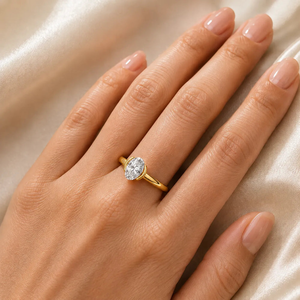 Modern Bezel-Inspired Solitaire Ring