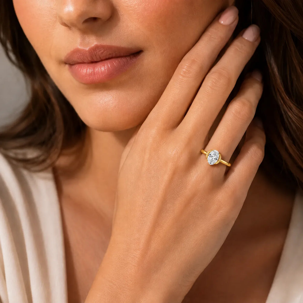 Modern Bezel-Inspired Solitaire Ring