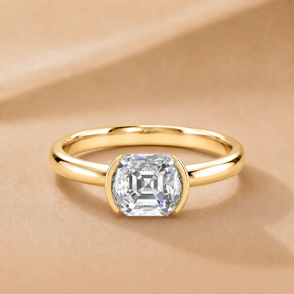 Modern Bezel-Inspired Solitaire Engagement Ring
