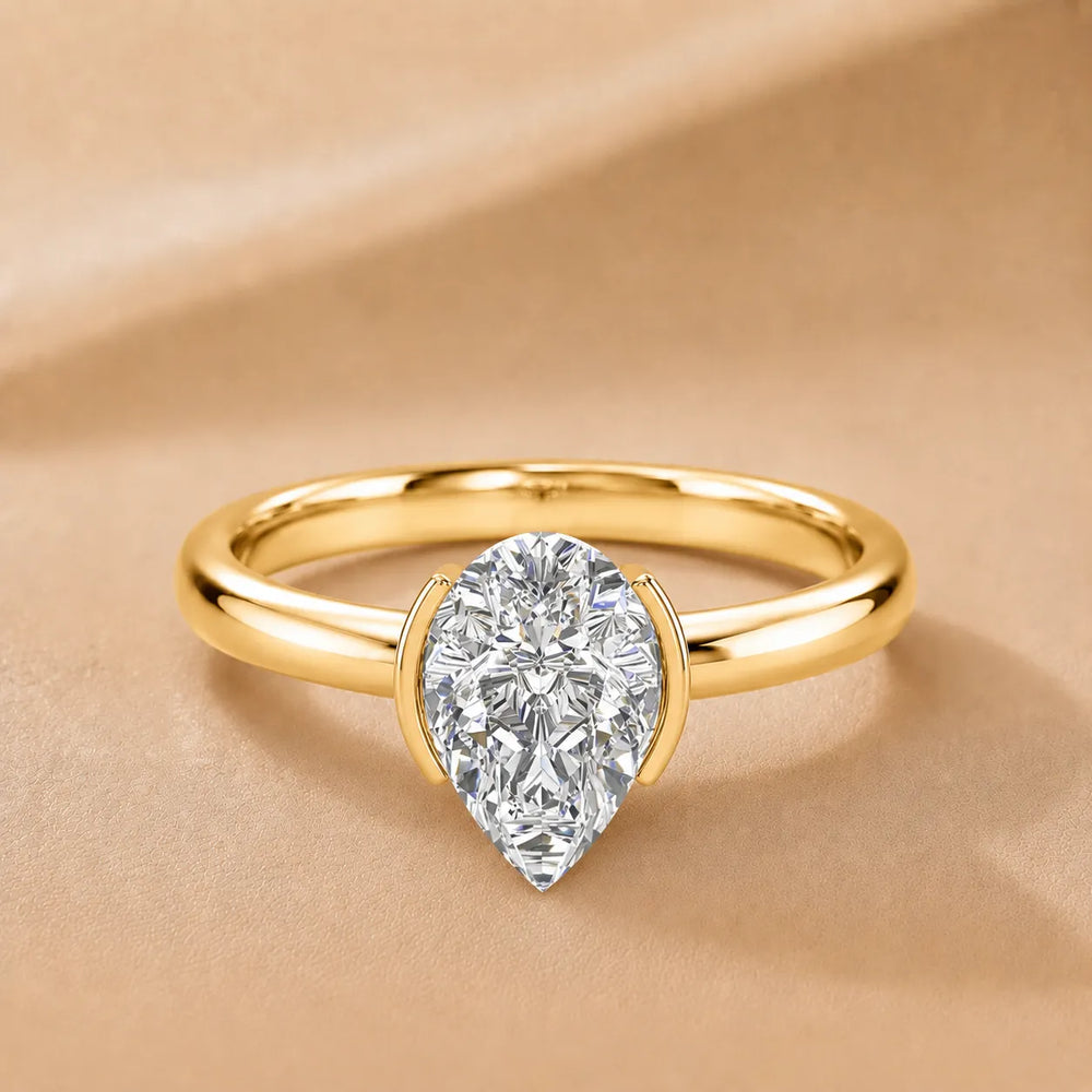 Modern Bezel-Inspired Solitaire Engagement Ring