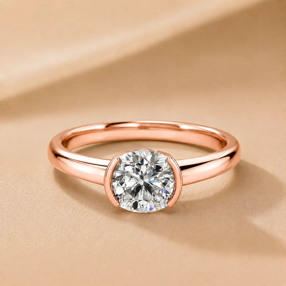 Modern Bezel-Inspired Solitaire Engagement Ring