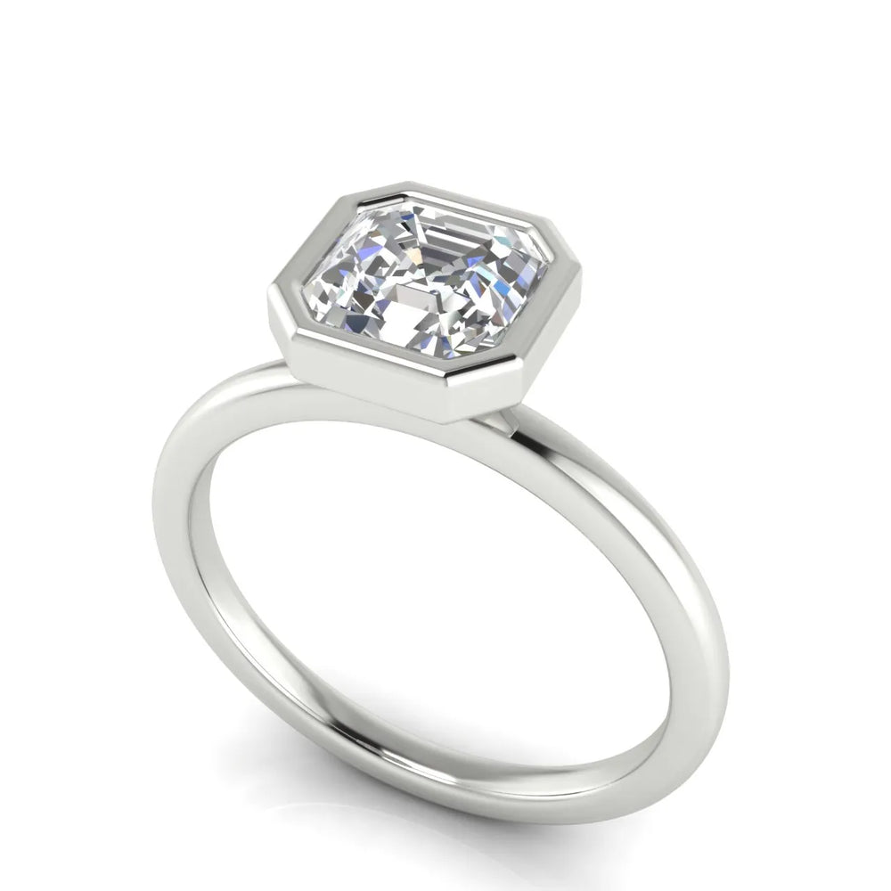 Modern Bezel-Set Solitaire Ring