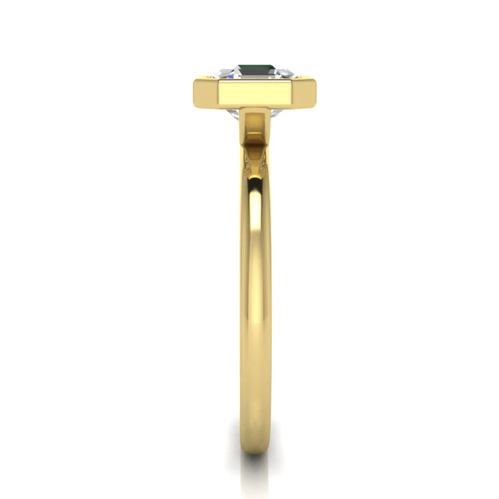 Modern Bezel-Set Solitaire Ring