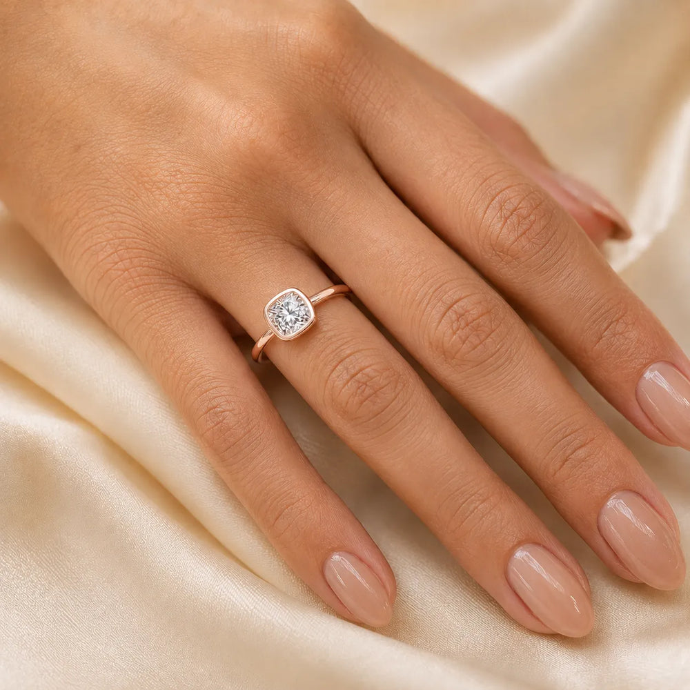 Modern Bezel-Set Solitaire Ring