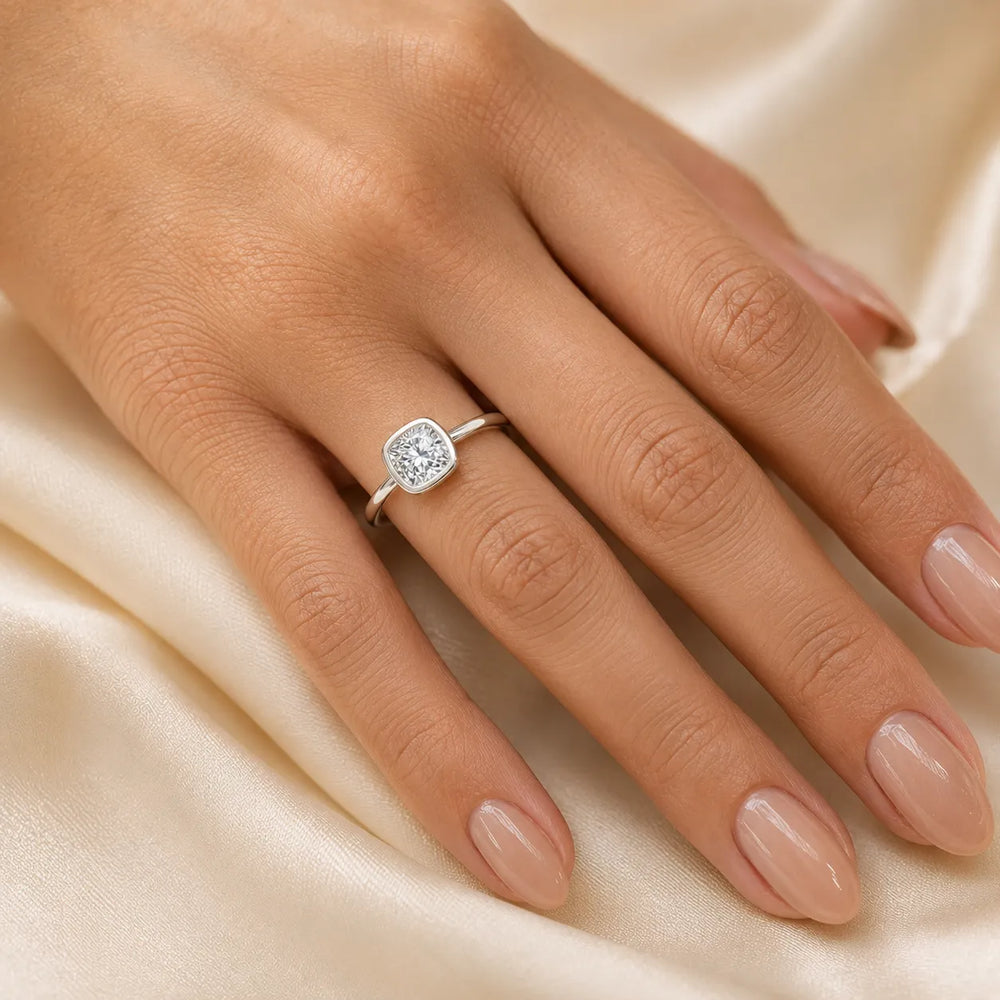 Modern Bezel-Set Solitaire Ring