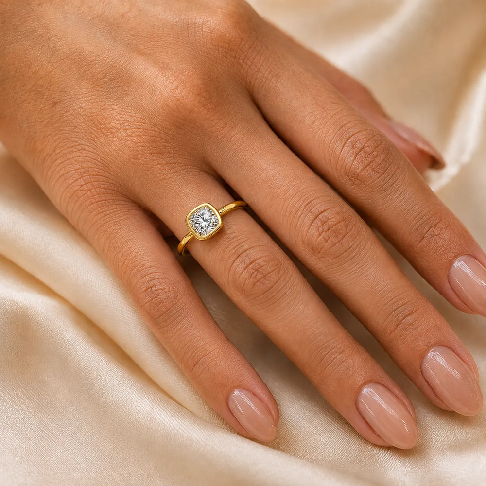 Modern Bezel-Set Solitaire Ring